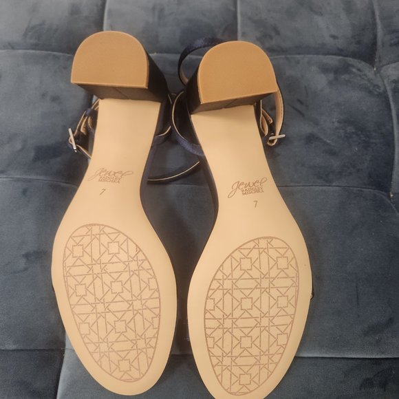 Jewel Badgley Mischka Women's Danni Ii Heeled Sandal, Navy Satin, 7 - Picture 5 of 5